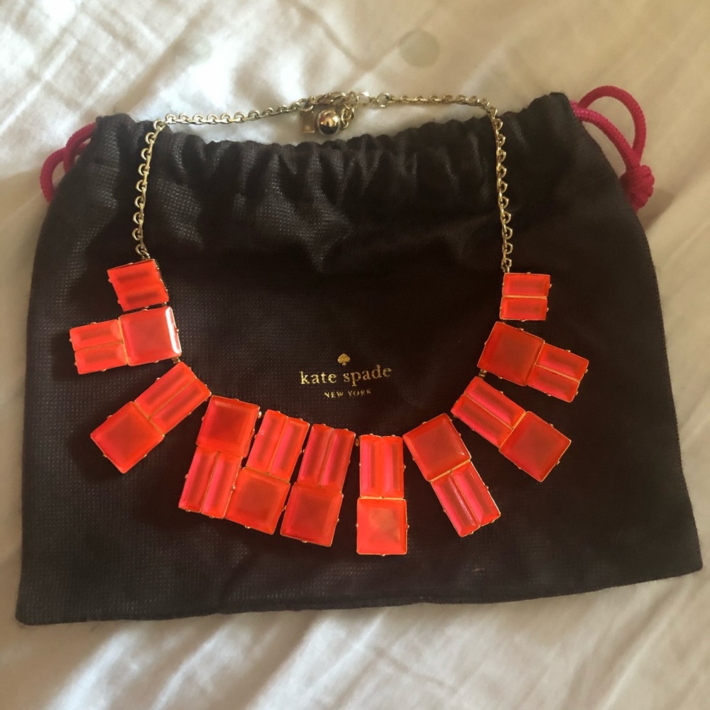 Kate Spade hot chip pink necklace